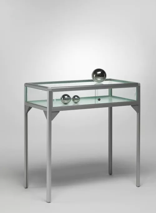 vitrine table - bt120va-silver-silver