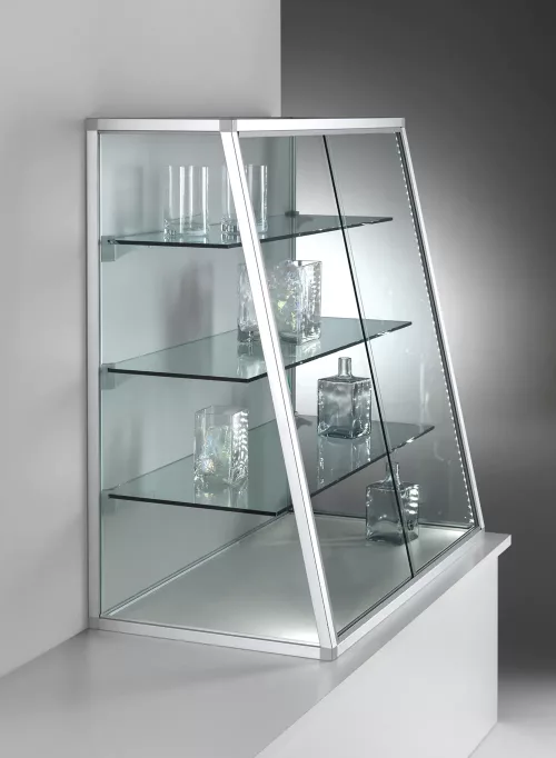 vitrine en verre - c12119va-silver-silver