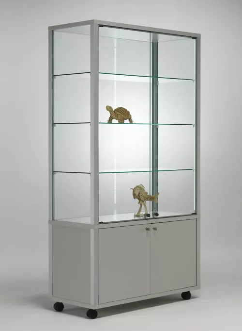vitrine armoire - liam8043va-silver-silver